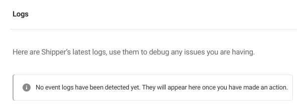 View Shipper logs fro debugging