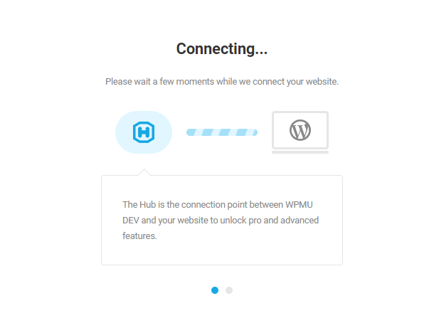 site is connecting to the hub