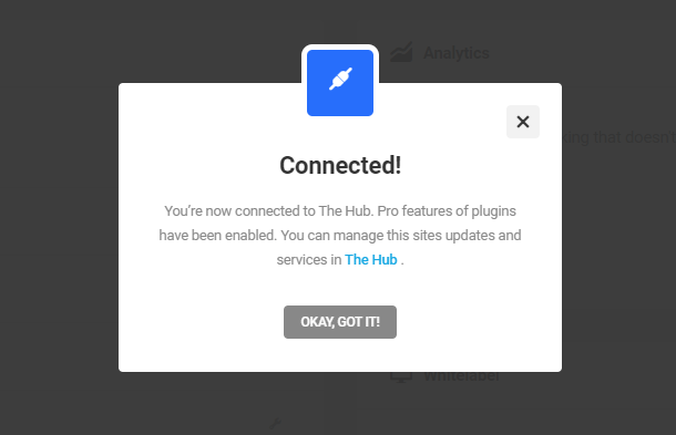 site successfully connected
