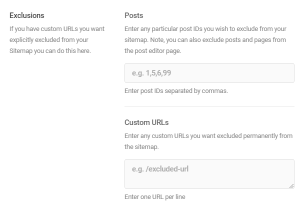 Exclude URLs or post IDs from SmartCrawl sitemap