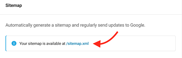 Sitemap link