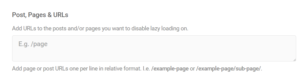 Exclude posts, pages and URLs from Smush lazy loading