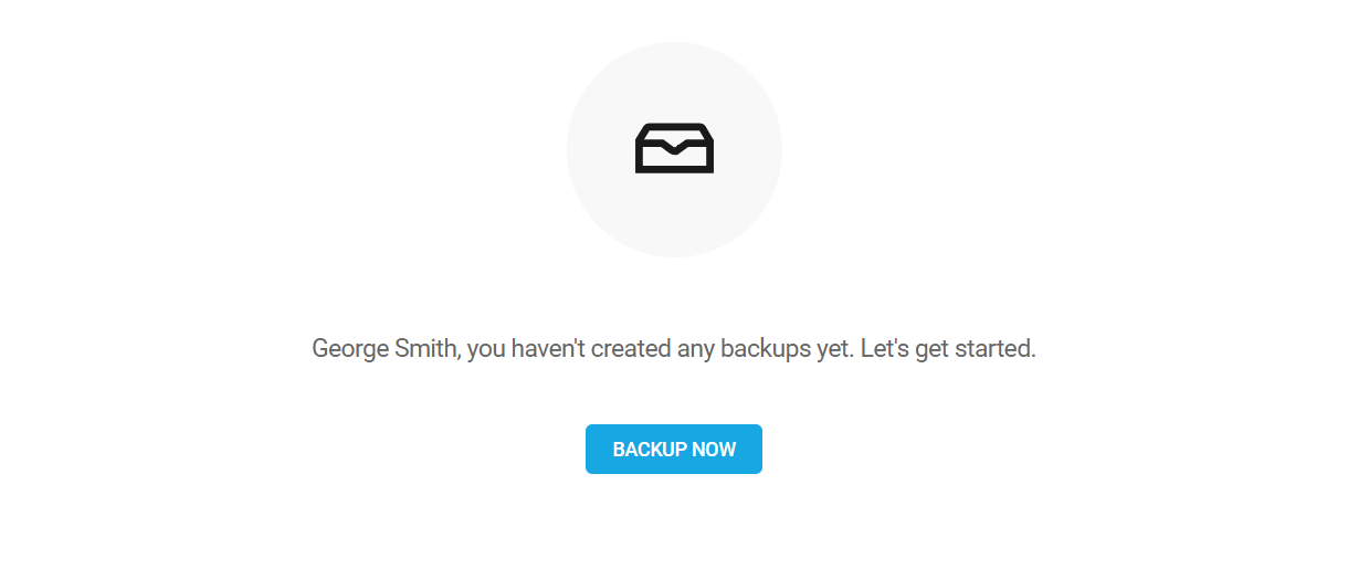 No backups yet in Snapshot 4.0