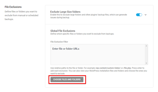 Snapshot global file exclusions