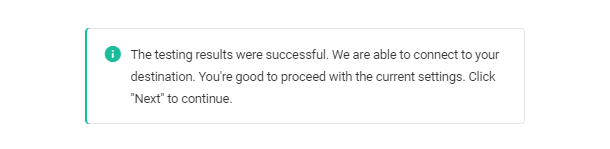 Notice of successful FTP connection in Snapshot