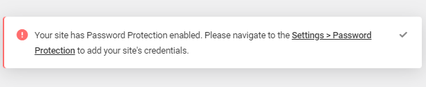 Password protected alert in Snapshot
