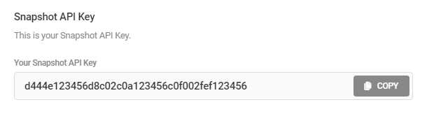 WPMU DEV API key in Snapshot 4.0