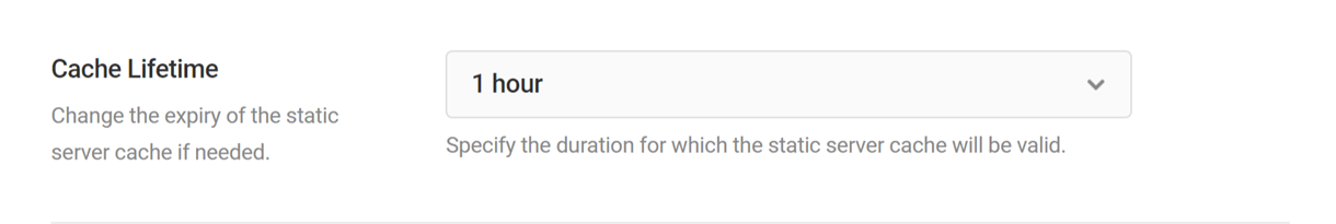 ssc cache lifetime