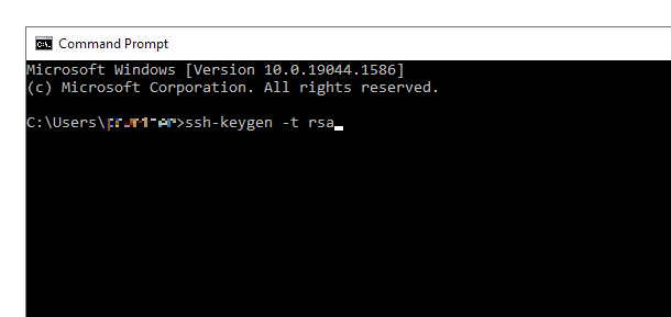 Creating a SSH key via command line