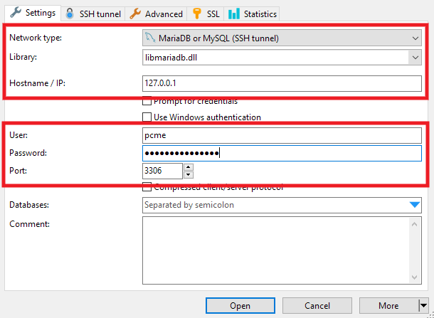 Creating an SSH tunnel with HeidiSQL