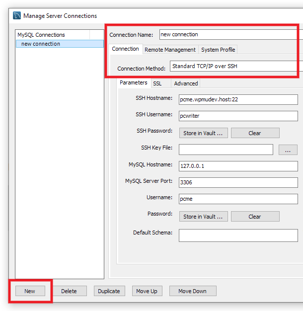 Creating an SSH tunnel with MySQL Workbench