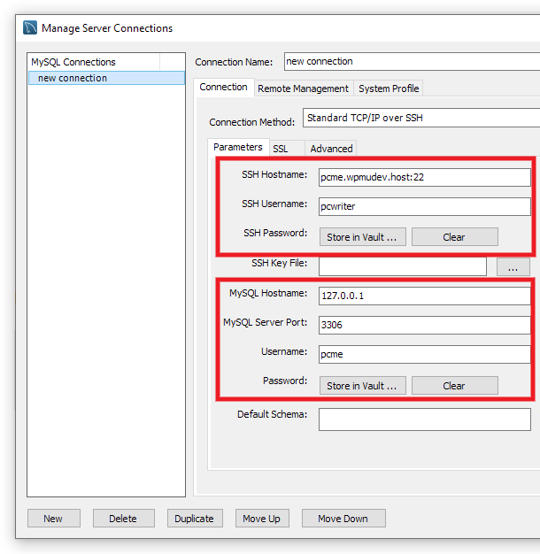 Creating an SSH tunnel with MySQL Workbench