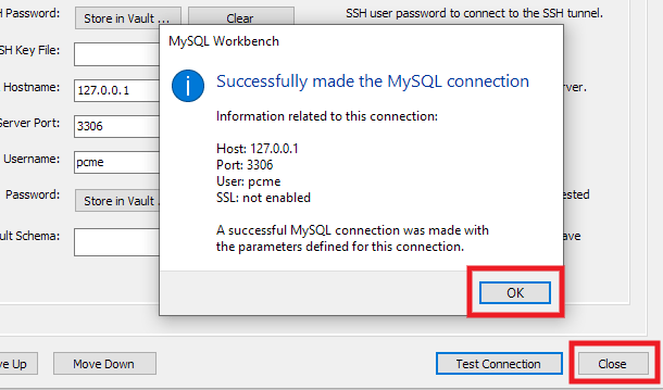 Creating an SSH tunnel with MySQL Workbench