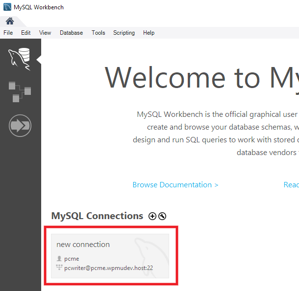 Creating an SSH tunnel with MySQL Workbench