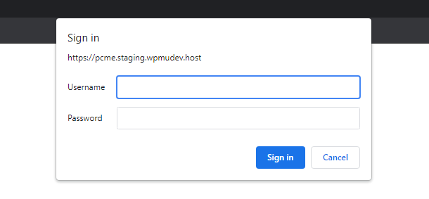 HTTP Auth password protection for staging sites