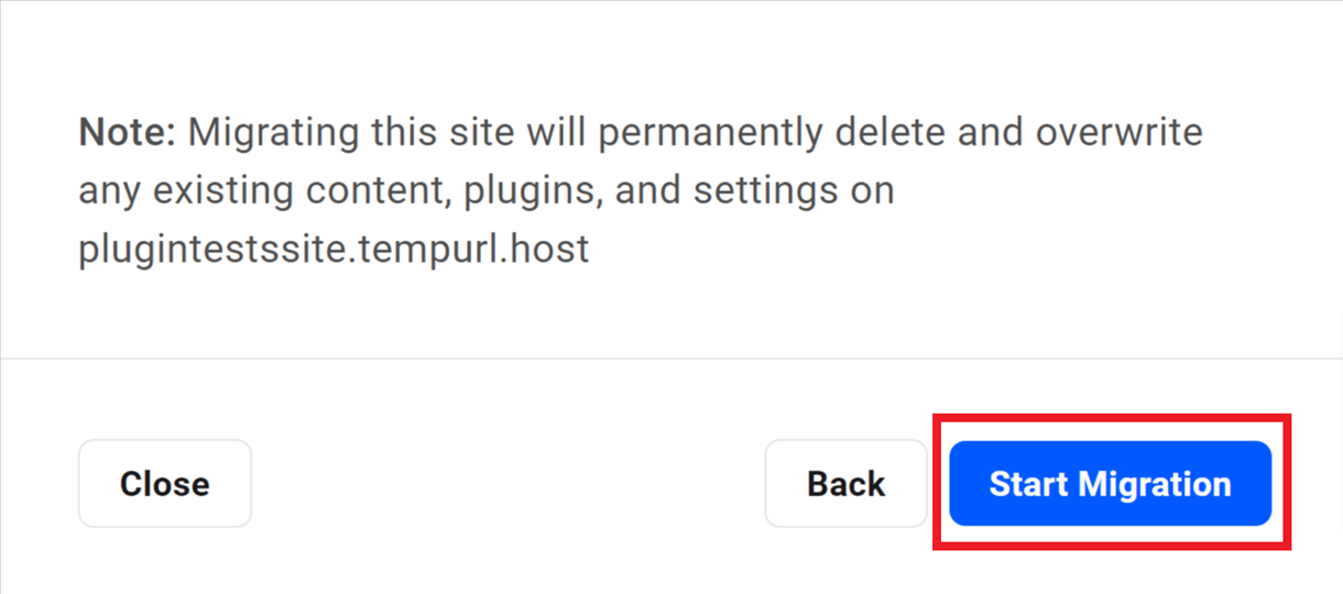 start migration