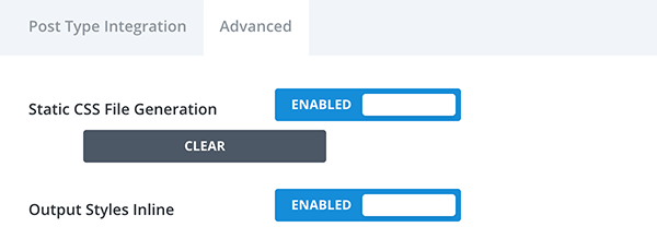 Static CSS file generation and out styles inline.