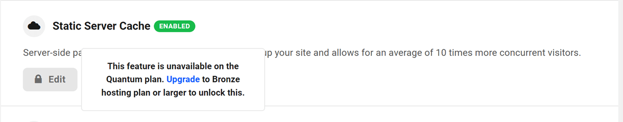 static server cache quantum
