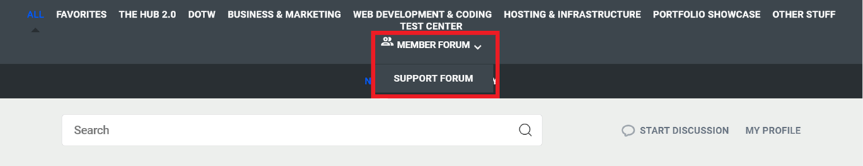 support forum