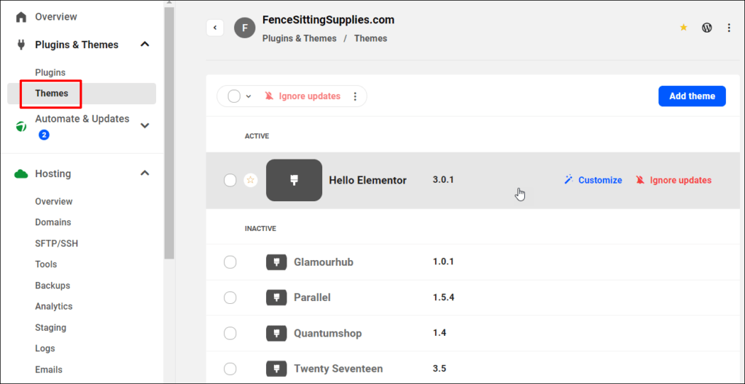 The Hub - Themes module