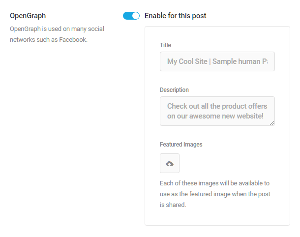 Homepage OpenGraph meta settings in SmartCrawl
