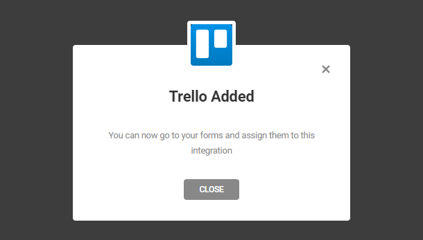 Trello successfully integrated in Forminator