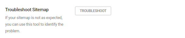 Troubleshoot Sitemap button