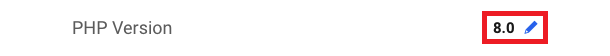 Allows the user to change the PHP version for the staging environment of a site.