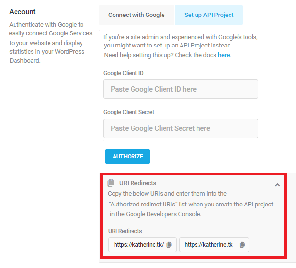 URI Redirects copy feature