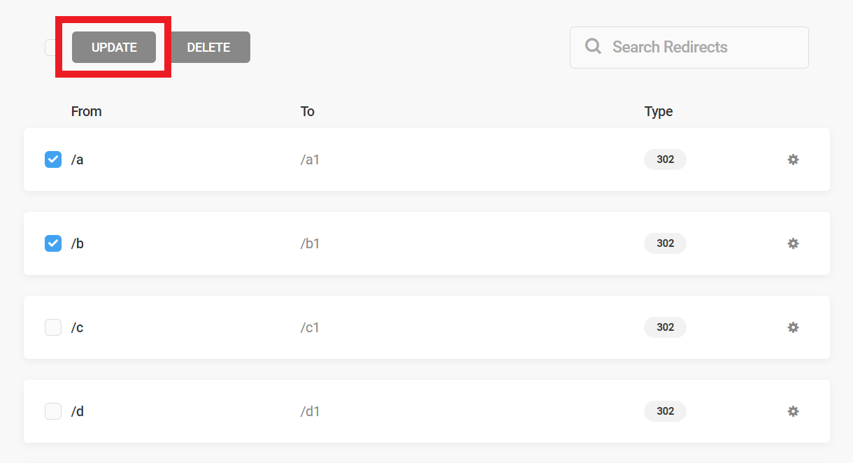 Bulk update URL redirects in SmartCrawl