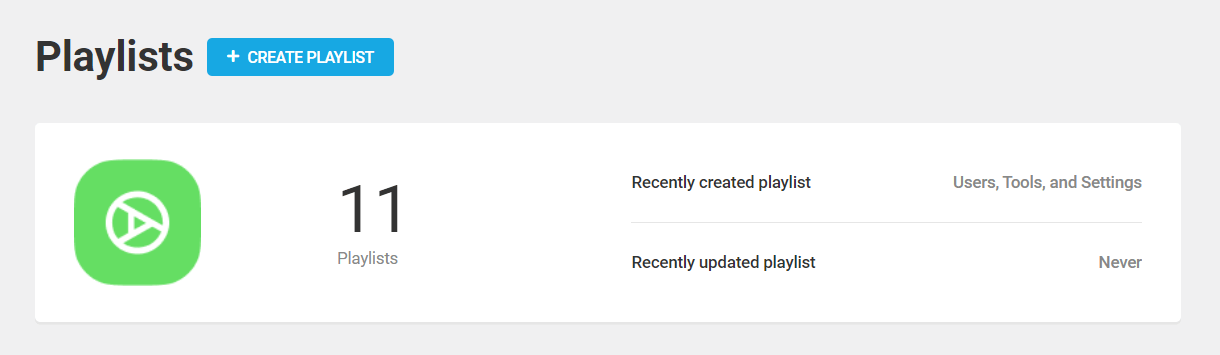 Playlists overview in Integrated Video Tutorials