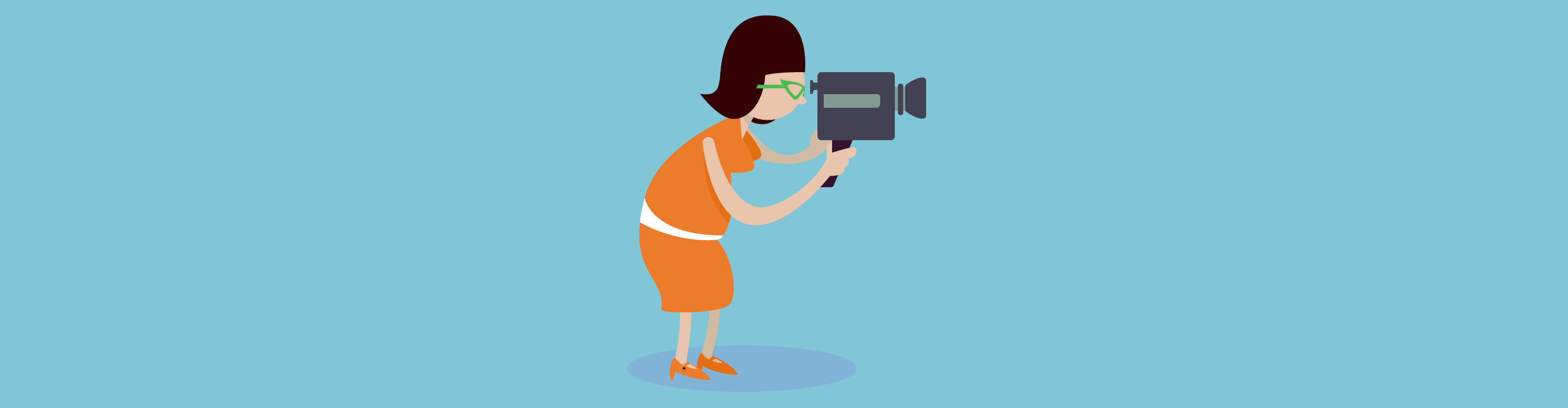Woman taking video