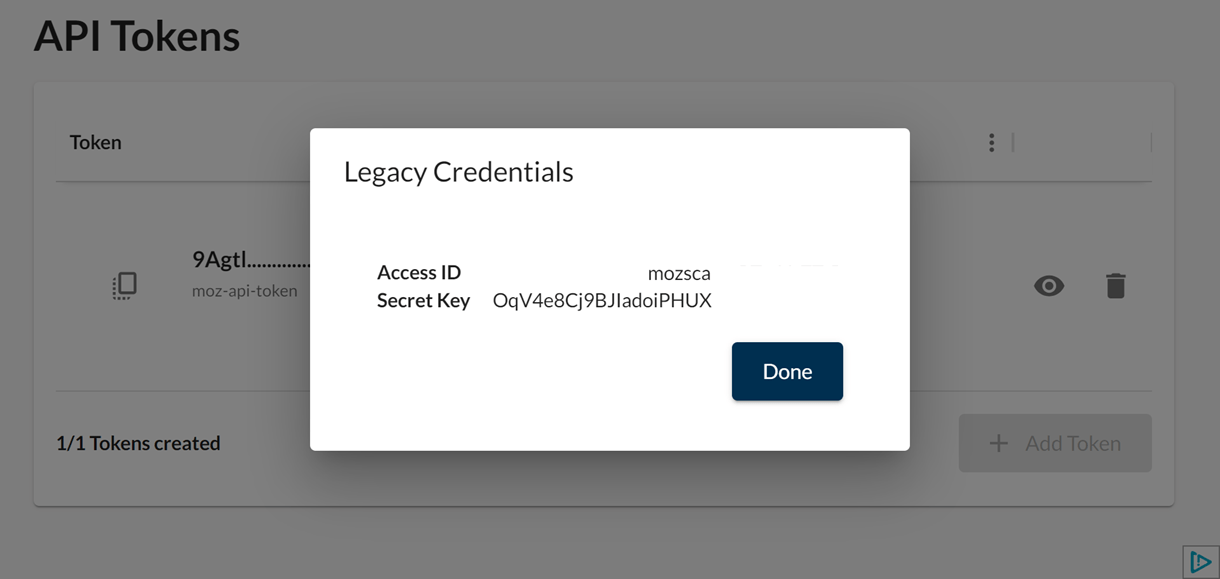view legacy credentials