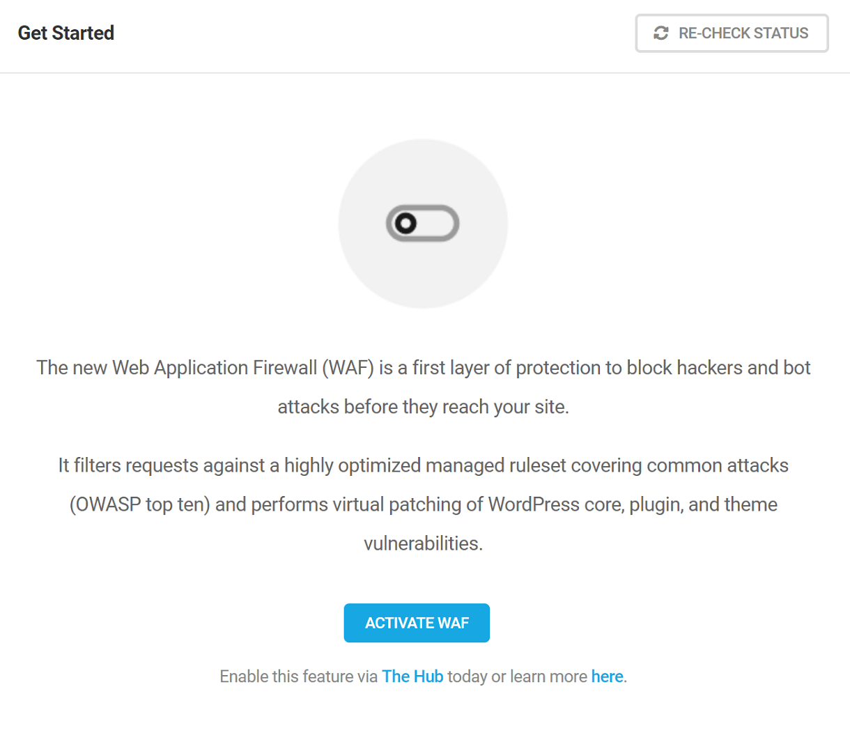 Activate WPMU DEV WAF in Defender