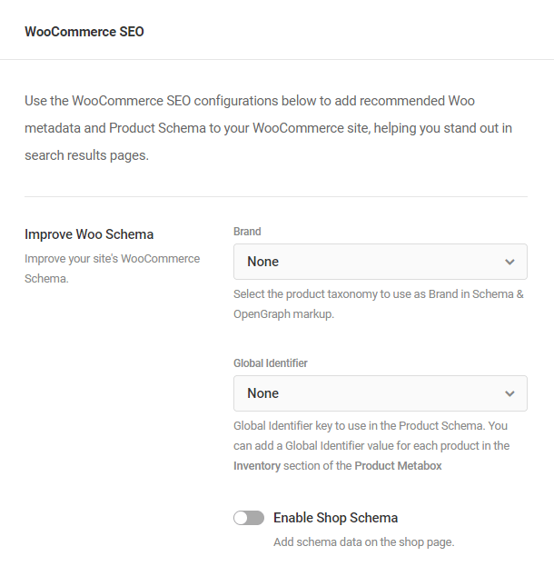 Configure WooCommerce schema in SmartCrawl