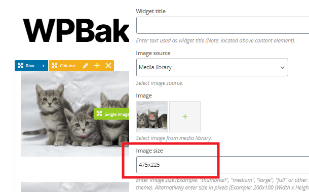 WPBakery custom image sizes