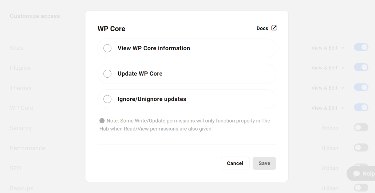 Customize access in new client role in Client Billing