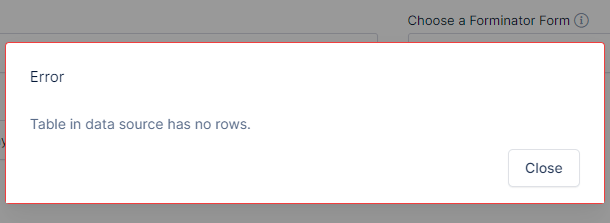 wpDataTables error message