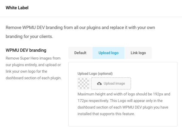 White Labeling options in WPMU DEV Dashboard