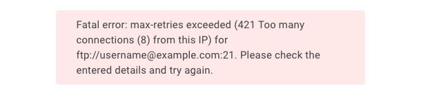 too many connections